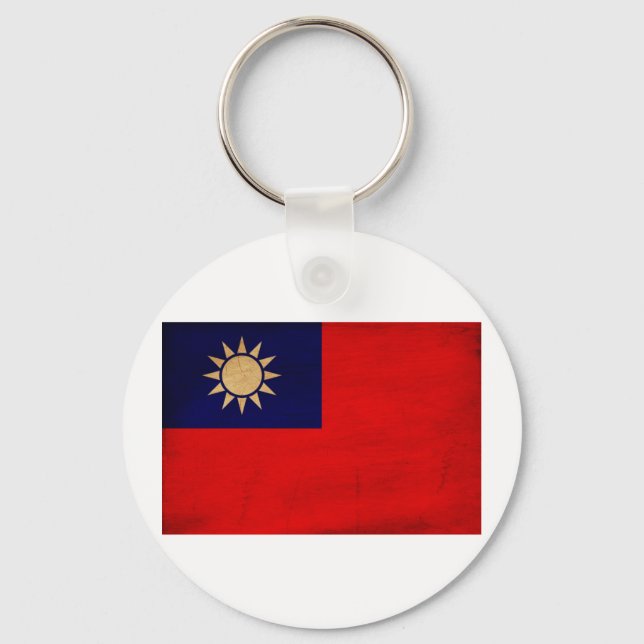 taiwanesische Flagge Schlüsselanhänger (Vorderseite)