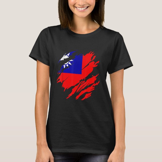 taiwanesische Flagge Taiwan T-Shirt (Vorderseite)