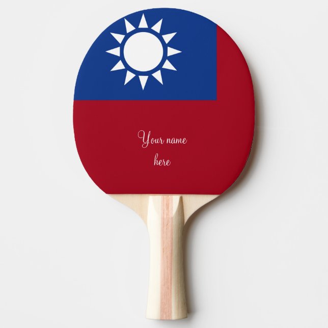 taiwanesische Flagge Tischtennis Schläger (Vorderseite)