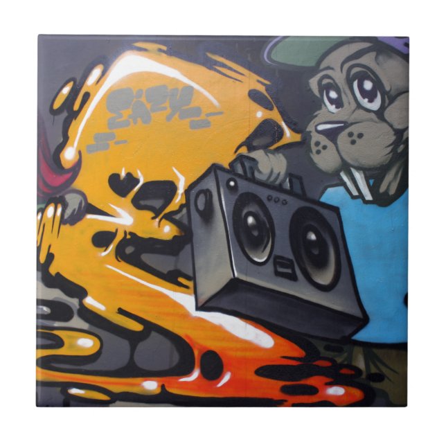 Taiwanesische Graffiti, Taipeh, Taiwan Fliese (Vorderseite)