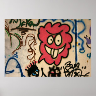 Taiwanesische Graffiti, Taipeh, Taiwan Poster
