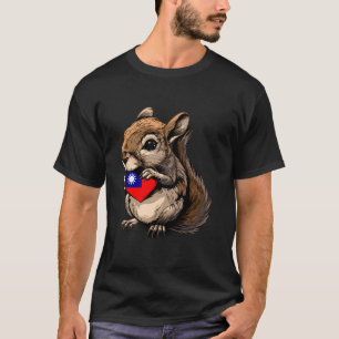 Taiwanesischer Stolz Taiwan-Flagge Eichhörnchen He T-Shirt