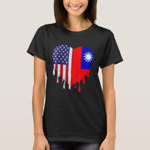 Taiwanisch American Patriot Grown Country Melting  T-Shirt