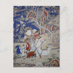 Taiwanische Vintage-Kunst Postkarte
