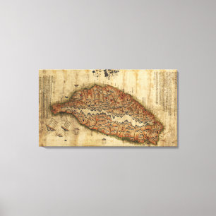 TaiwanPanoramakarte Taiwan Leinwanddruck