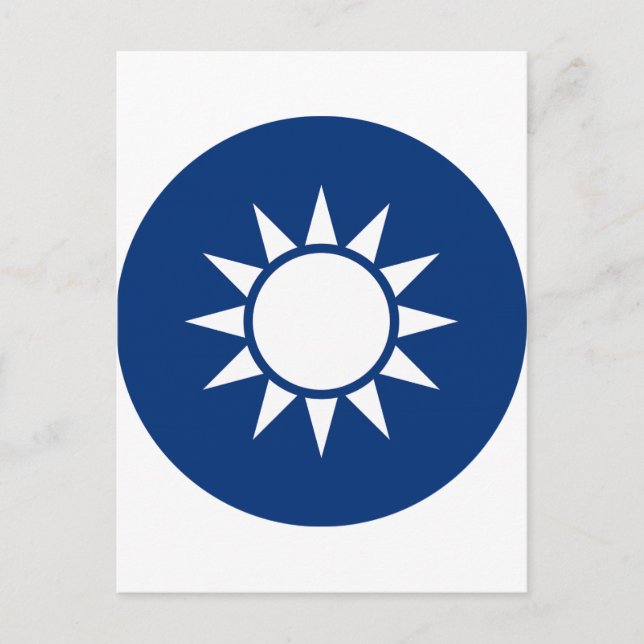 Taiwans Wappen Postkarte (Vorderseite)