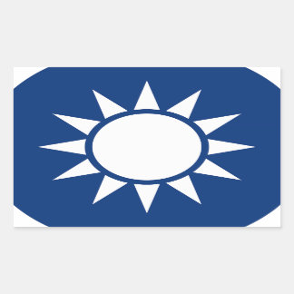 Taiwans Wappen Rechteckiger Aufkleber