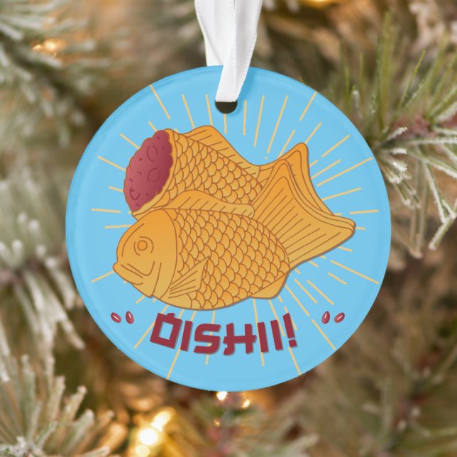 Taiyaki Fish Japanese Food Illustration Ornament (Baum)