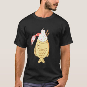 Taiyaki Fish Koi Fisch Japanischer Waffeleis Creme T-Shirt