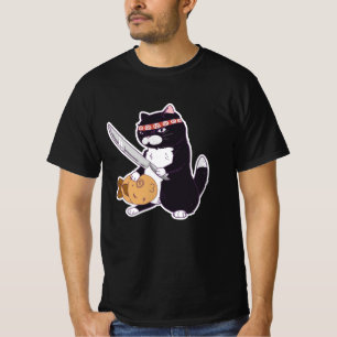 Taiyaki Samurai Katze mit Fisch, Sushi Katze T-Shirt