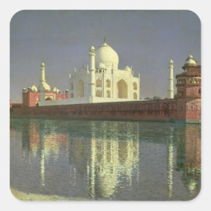 Taj Mahal, 1874-76 Quadratischer Aufkleber
