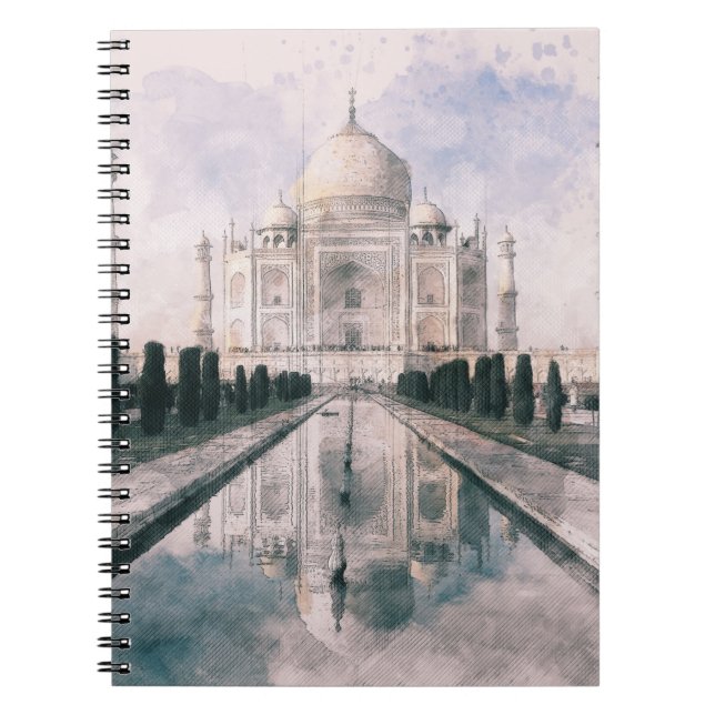 Taj Mahal, Agra, India Notebook - Elegante Reise Notizblock (Vorderseite)