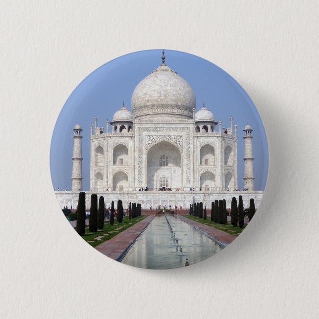 Taj Mahal, Agra, Indien Button (Vorderseite)