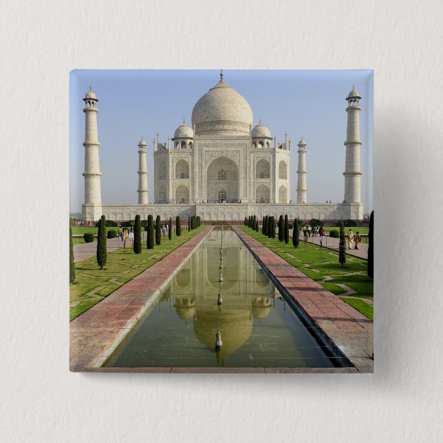 Taj Mahal, Agra, Uttar Pradesh, Indien, Button (Vorderseite)
