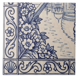 Taj Mahal Azulejo-Muralfliese 5 von 6 unten links Fliese