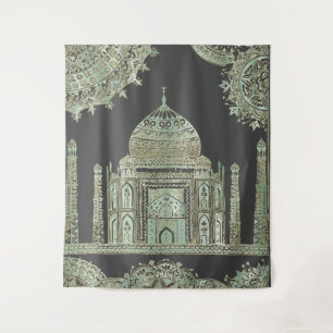 Taj Mahal - Bohemischer orientalischer Stil Wandteppich