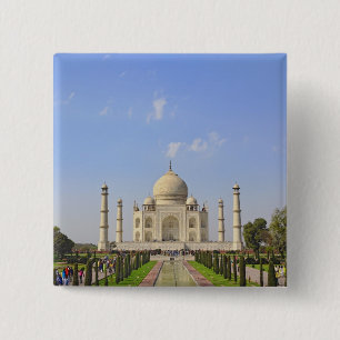 Taj Mahal, ein in Agra, Indien, gelegenes Mausoleu Button