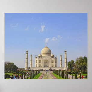 Taj Mahal, ein Mausoleum in Agra, Indien, Poster