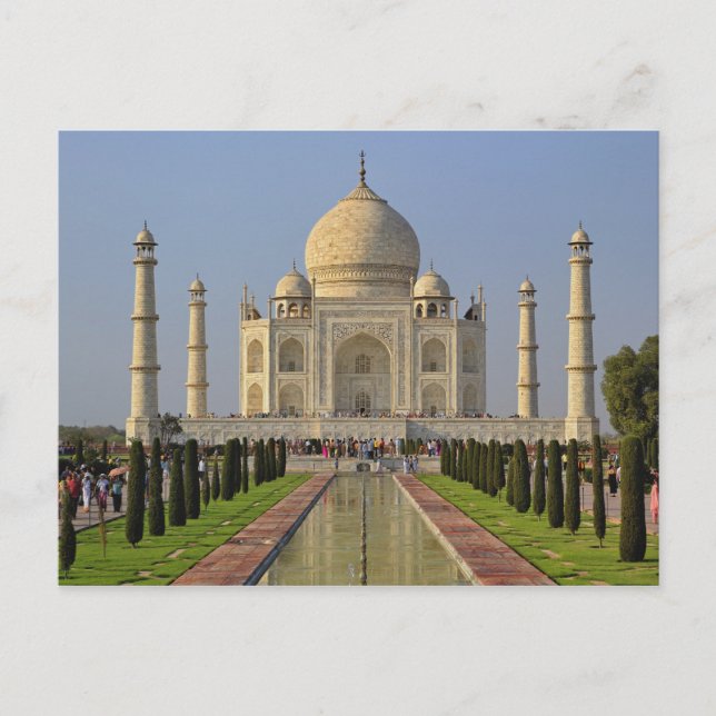 Taj Mahal, ein Mausoleum mit Sitz in Agra, Indien, Postkarte (Vorderseite)