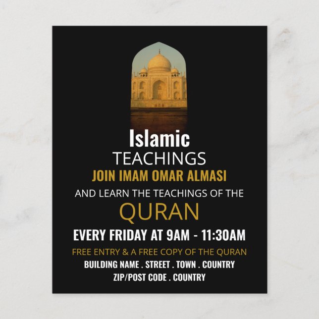 Taj Mahal, Flyer für islamische Lehrwerbung (Vorne)