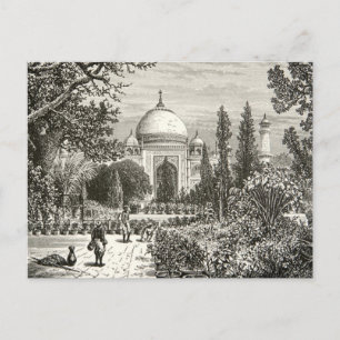 Taj Mahal Garten Agra Indien Kulturerbe Wahrzeiche Postkarte