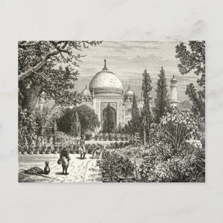Taj Mahal Garten Agra Indien Kulturerbe Wahrzeiche Postkarte