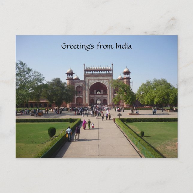 Taj mahal gate postkarte (Vorderseite)