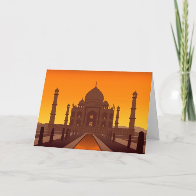 Taj Mahal Greeting Card Karte (Vorderseite)