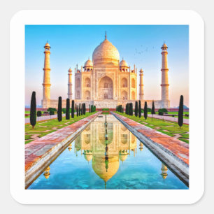 TAJ MAHAL High Definition Quadratischer Aufkleber