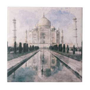 Taj Mahal India Keramik Tile - Ikonische Moghul Ar Fliese