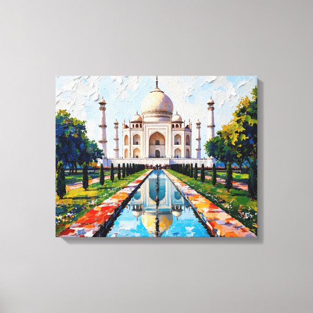 Taj Mahal India Premium Leinwand Wall Art (Vorderseite)