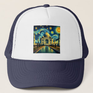 Taj Mahal India Starry Night Truckerkappe