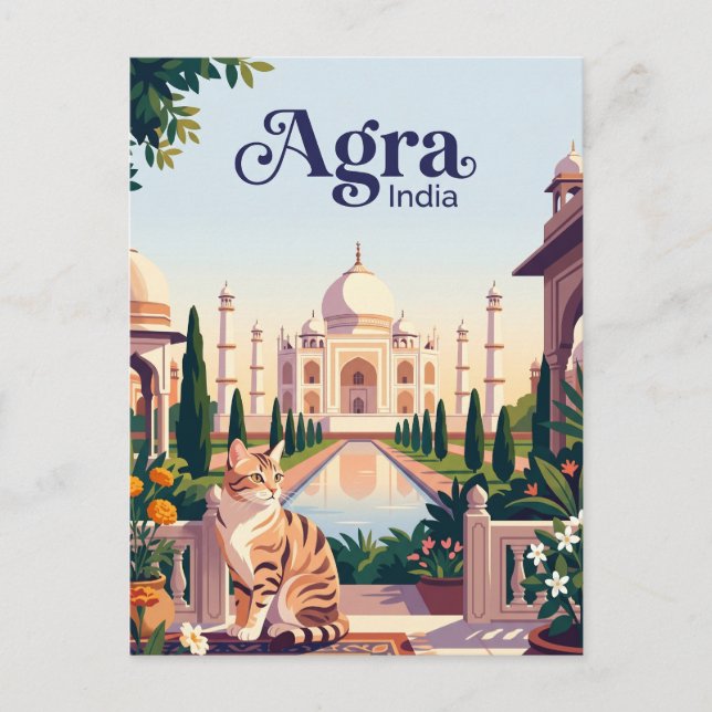 Taj Mahal Indien Postkarte (Vorderseite)