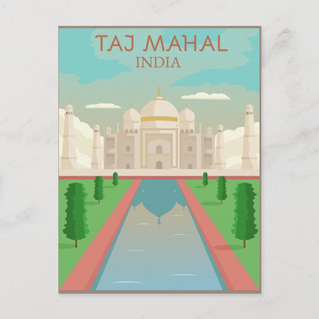Taj Mahal, Indien Postkarte (Vorderseite)