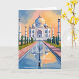 Taj Mahal Indien Reise Malerei Karte