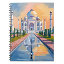 Taj Mahal Indien Reise Malerei Notizblock