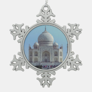 Taj Mahal, Indien Schneeflocken Zinn-Ornament