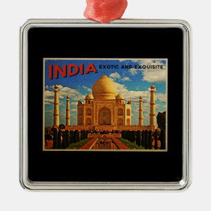 Taj Mahal Indien Vintag Ornament Aus Metall