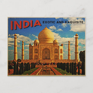 Taj Mahal Indien Vintage Postkarte