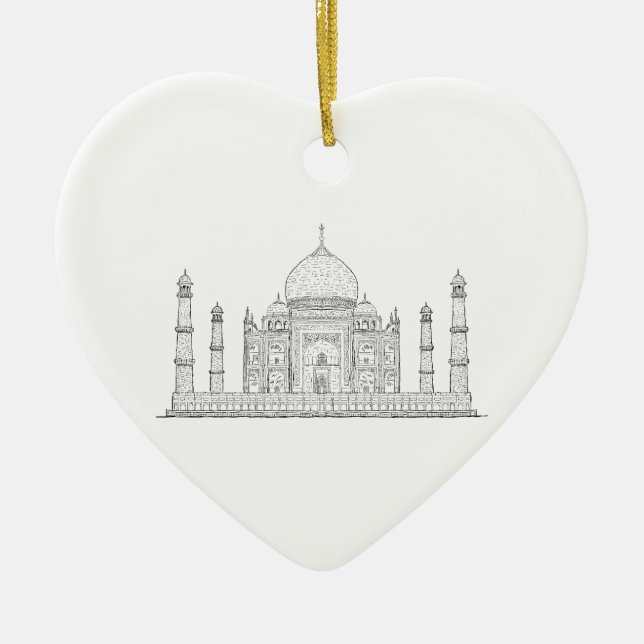 Taj Mahal Keramik Ornament (Vorne)