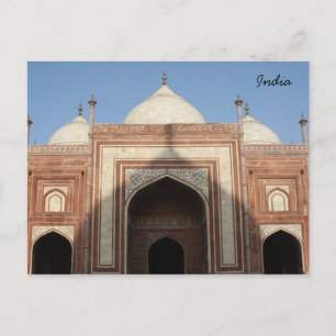 Taj Mahal Kuppel Schatten Postkarte