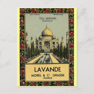 Taj Mahal Lavendel Postkarte