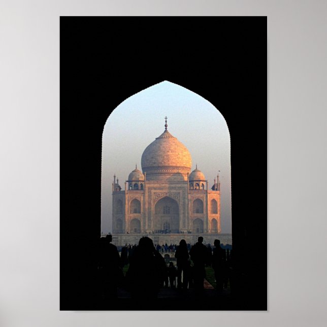Taj Mahal Light of Dawn India Architecture Foto Poster (Vorne)