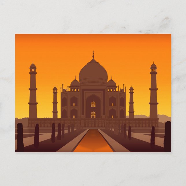 Taj Mahal Postcard Postkarte (Vorderseite)