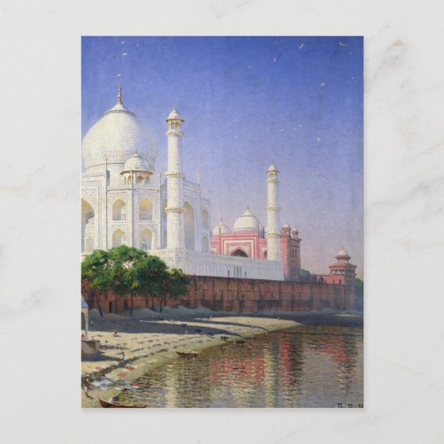 Taj Mahal Postkarte (Vorderseite)