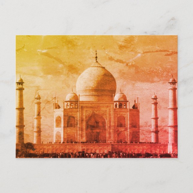 Taj Mahal Postkarte (Vorderseite)