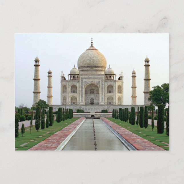 Taj Mahal Postkarte (Vorderseite)