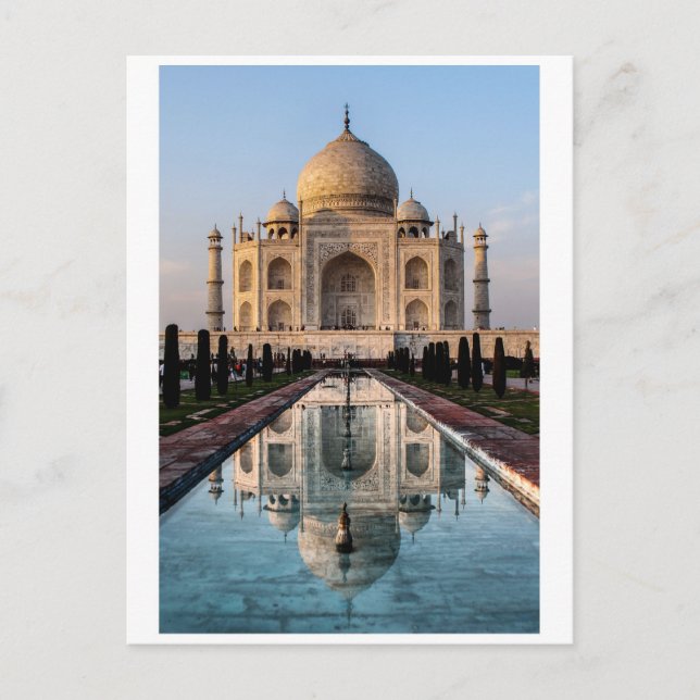 Taj Mahal Postkarte (Vorderseite)