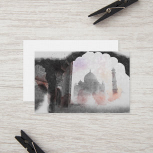 Taj Mahal Refercard - Vintage Indien Reise Empfehlungskarte