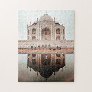 Taj Mahal Reflection India Architecture Puzzle